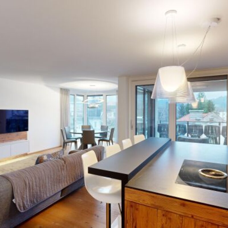 Blick aus dem Wohnzimmer