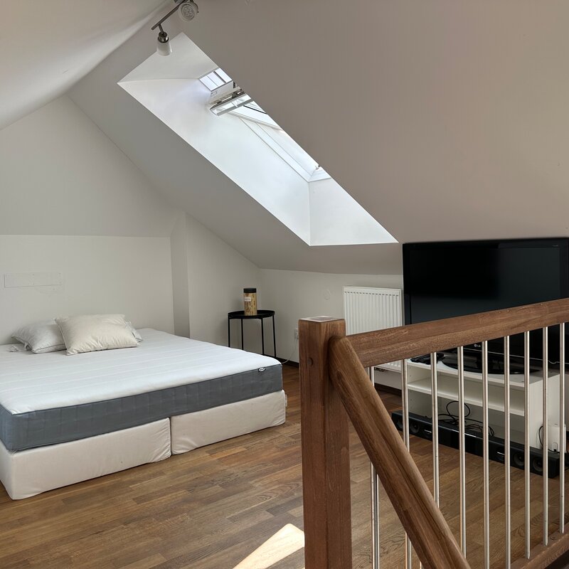 Gallery with sleeping area