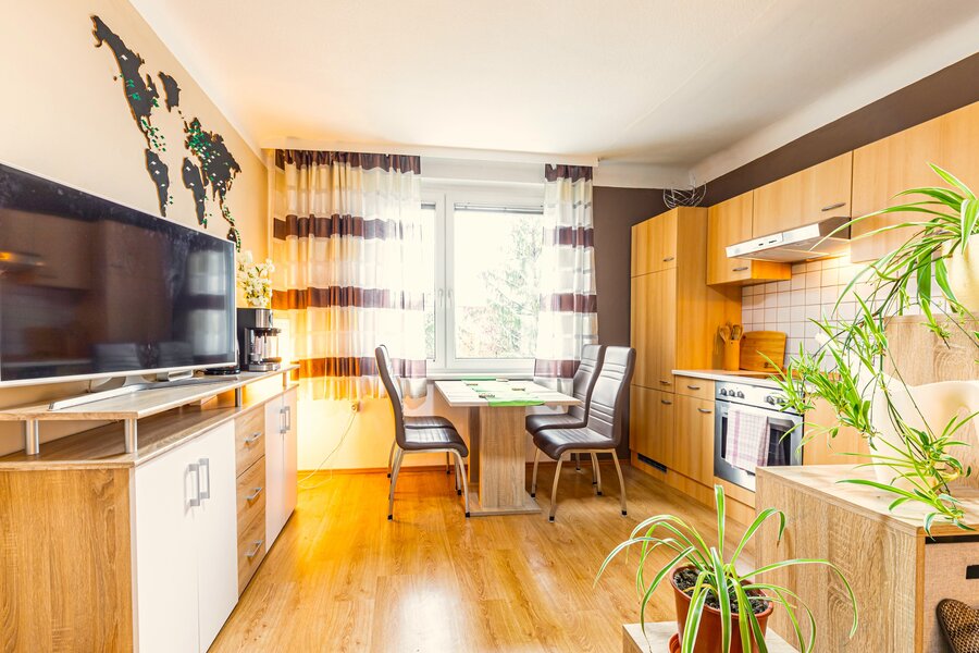 Bright 1-room apartment with kitchen & dining area – short-term rental Vienna, temporary housing 1 to 6 months