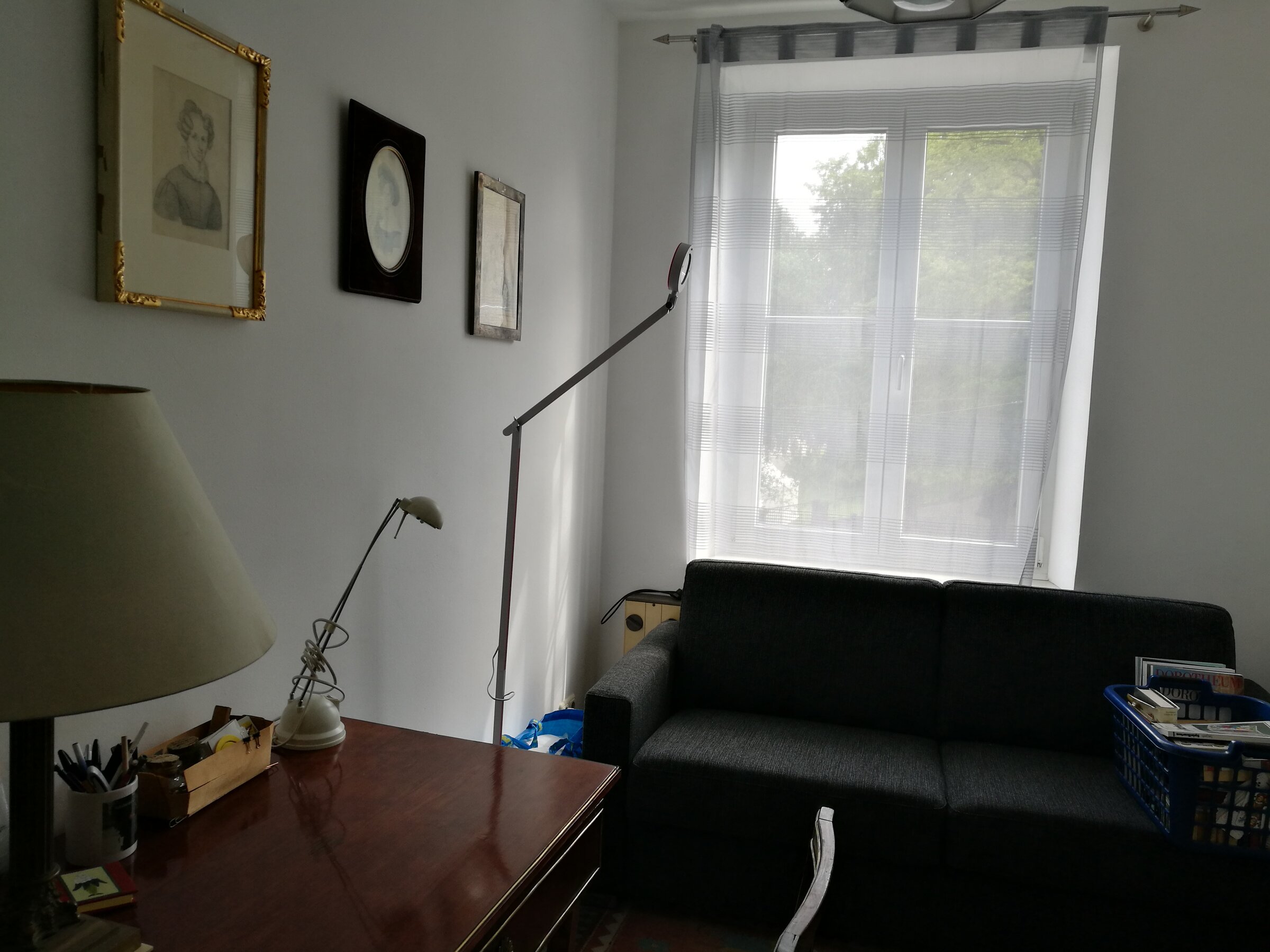 Das ist das Gästebett, ein sehr gutes Ausziehbett