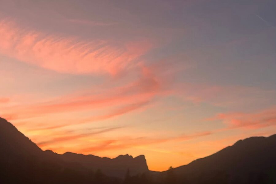 Sonnenuntergang vom Balkon