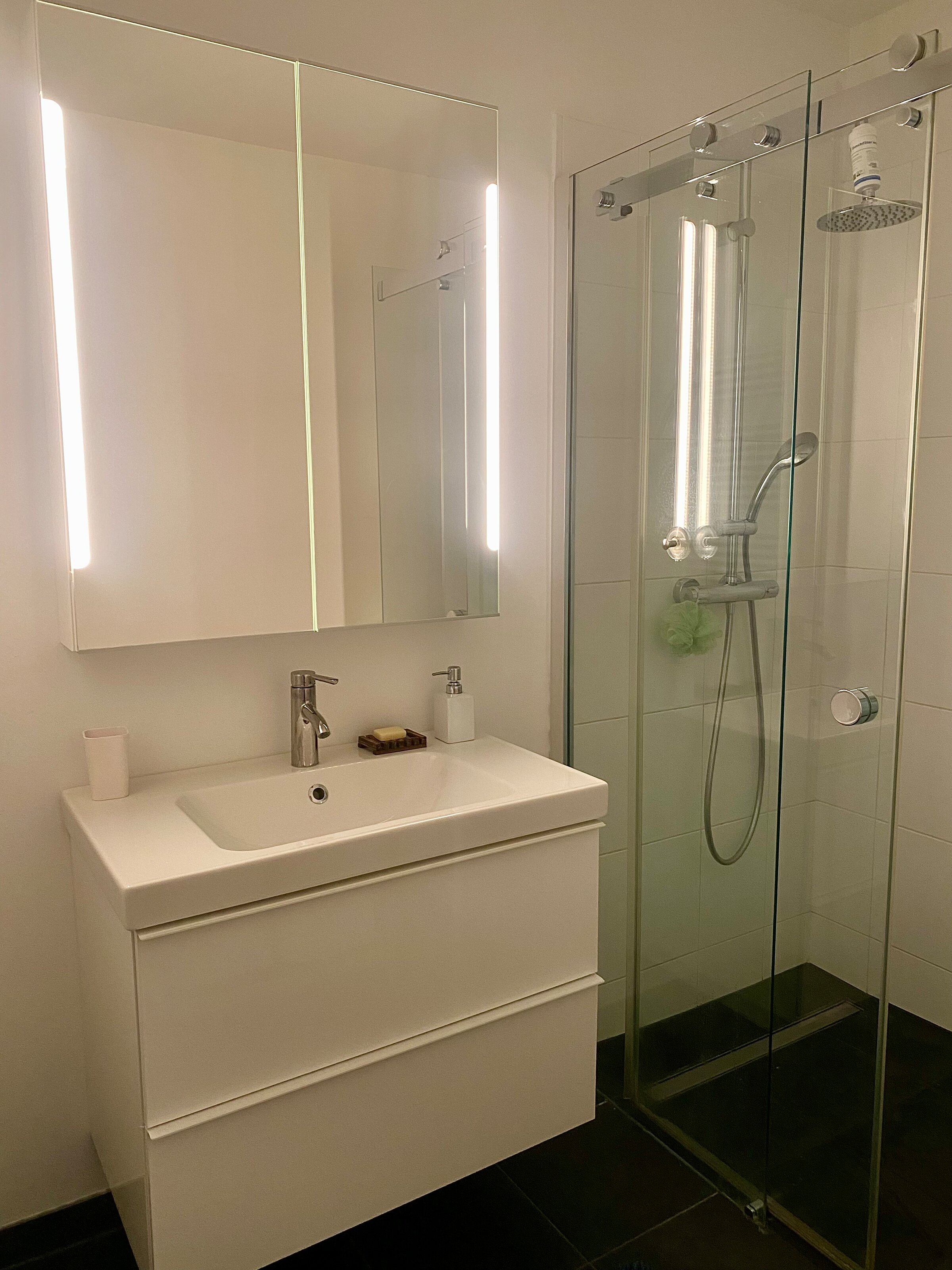 Walk-in shower, plenty of storage space | © hannabd