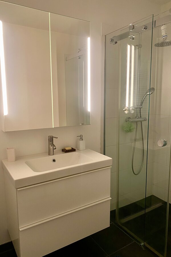 Walk-in shower, plenty of storage space | © hannabd