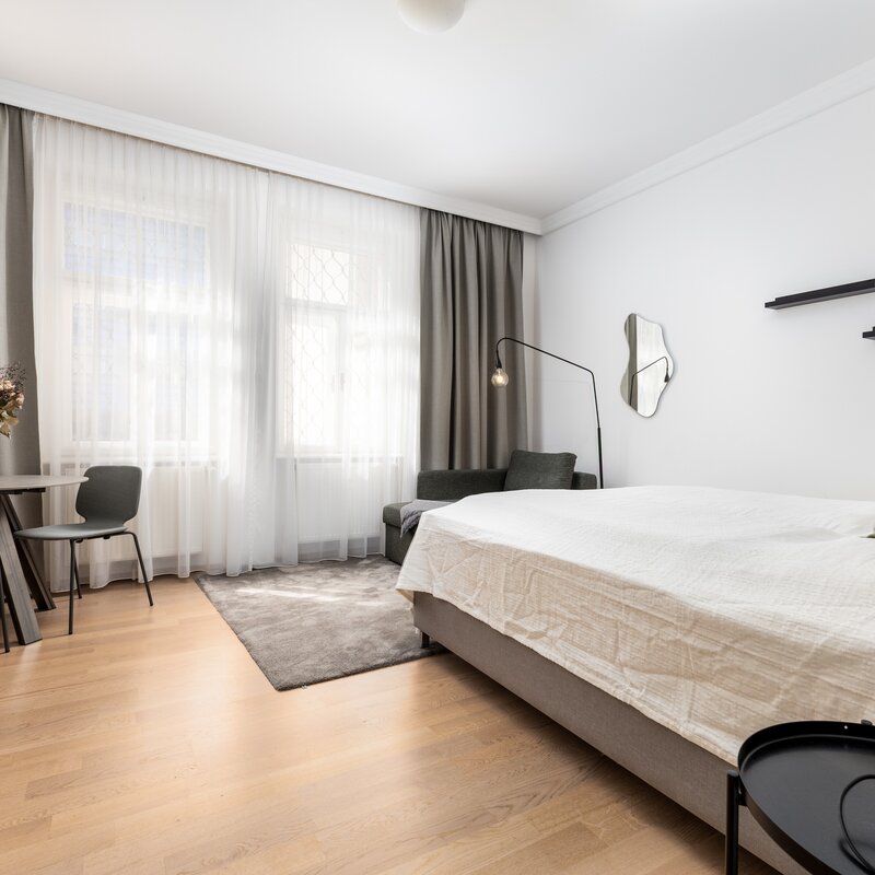 Bright, modern furnished 1-room apartment – short-term rental & temporary housing for 1 to 6 months in Salzburg