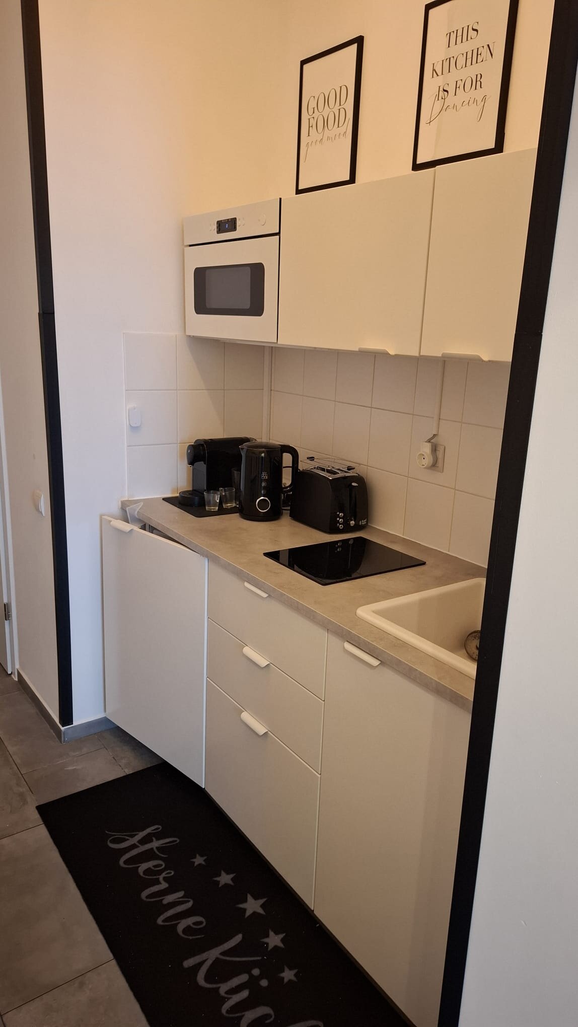 Kitchenette lower cabinets