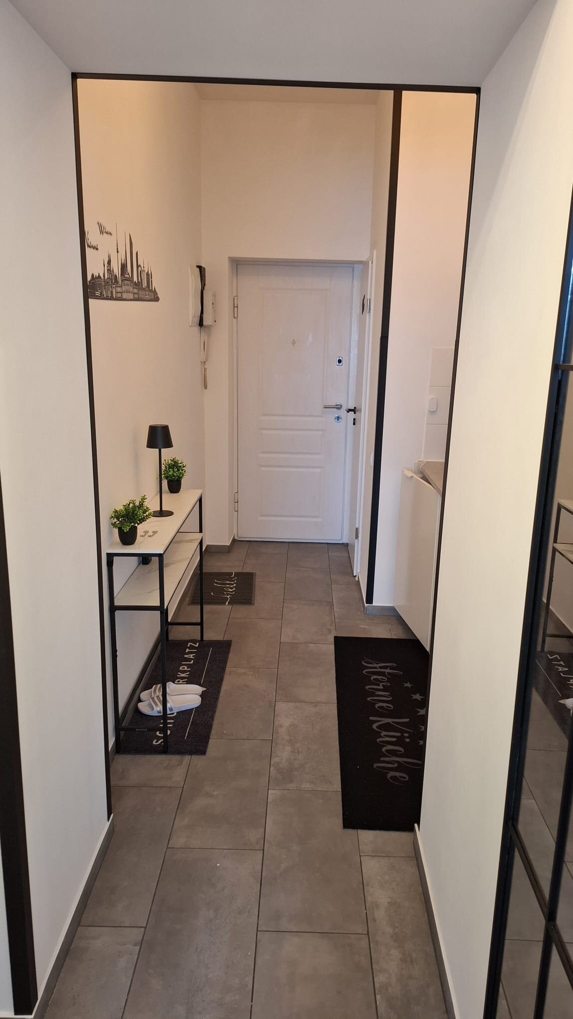 View towards the entrance door