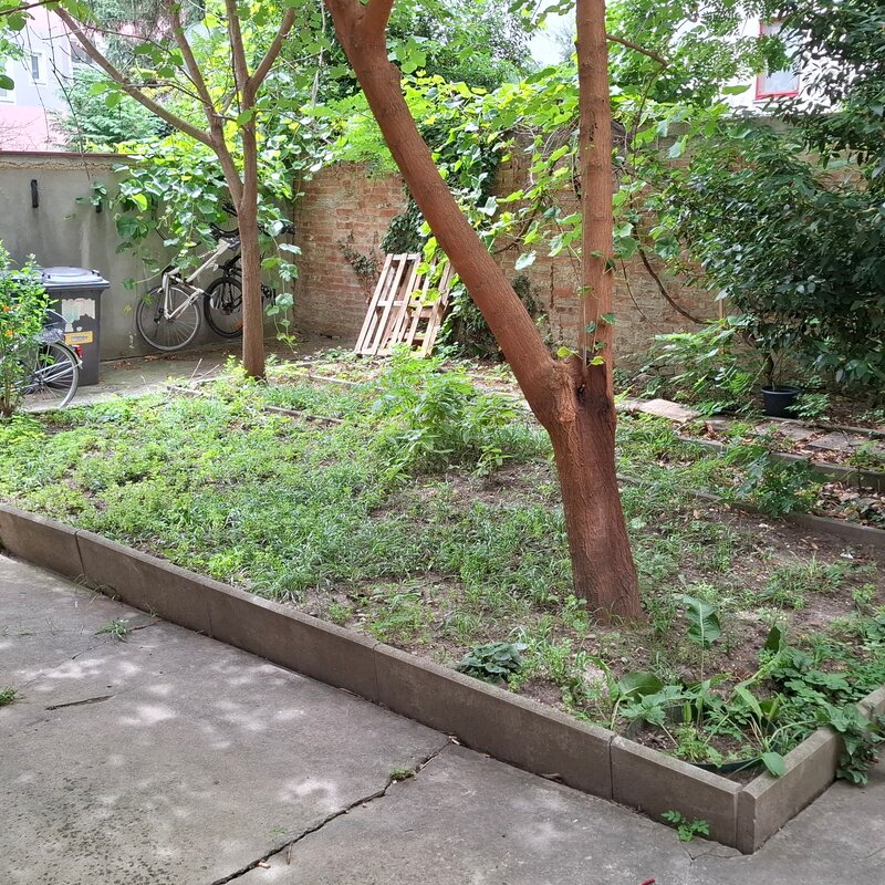 Radabstellmöglichkeit, Platz für Wäschespinne