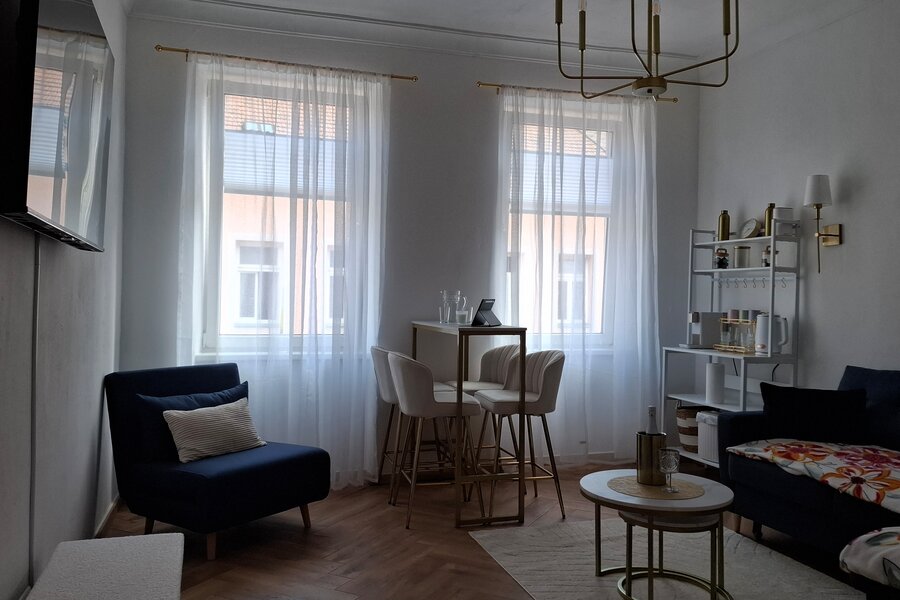 Fenster mit Plissee
