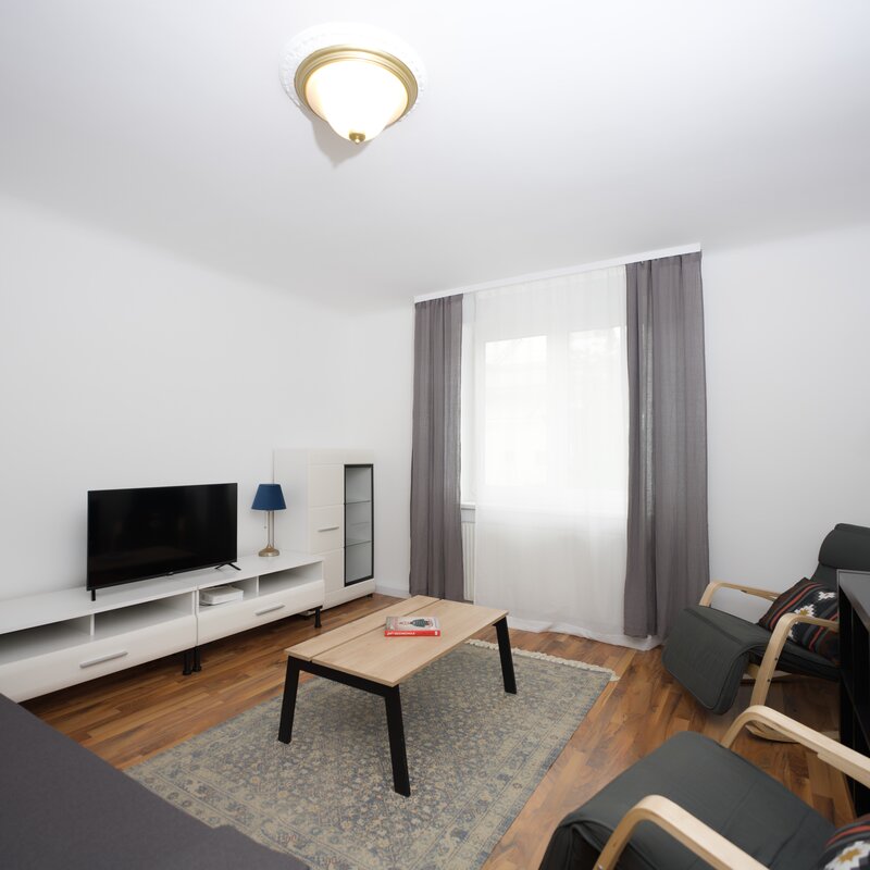 Livingroom, home-office table and sleeping couch