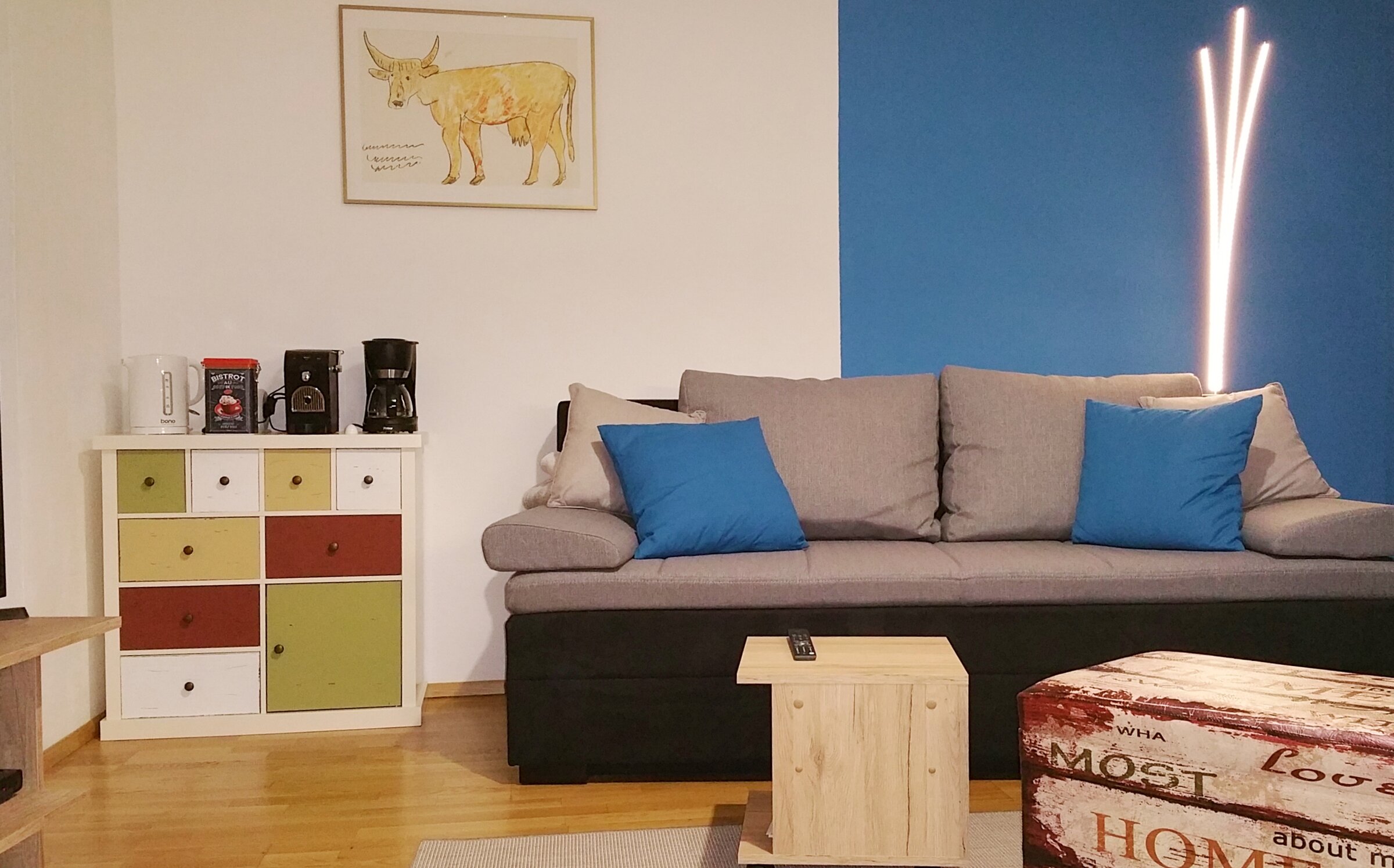 Living room - sofa-bed and coffee corner