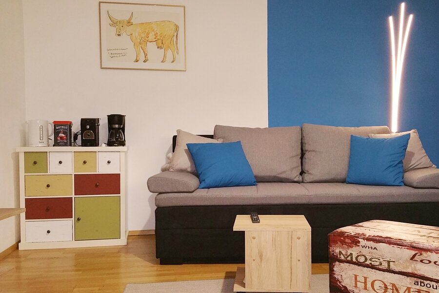 Living room - sofa-bed and coffee corner