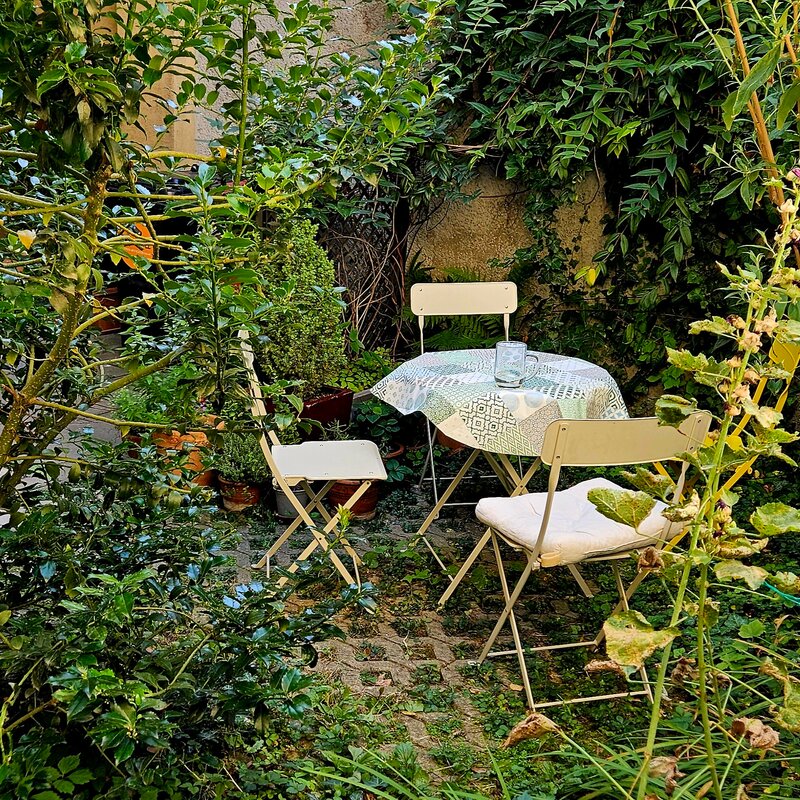 View into the courtyard