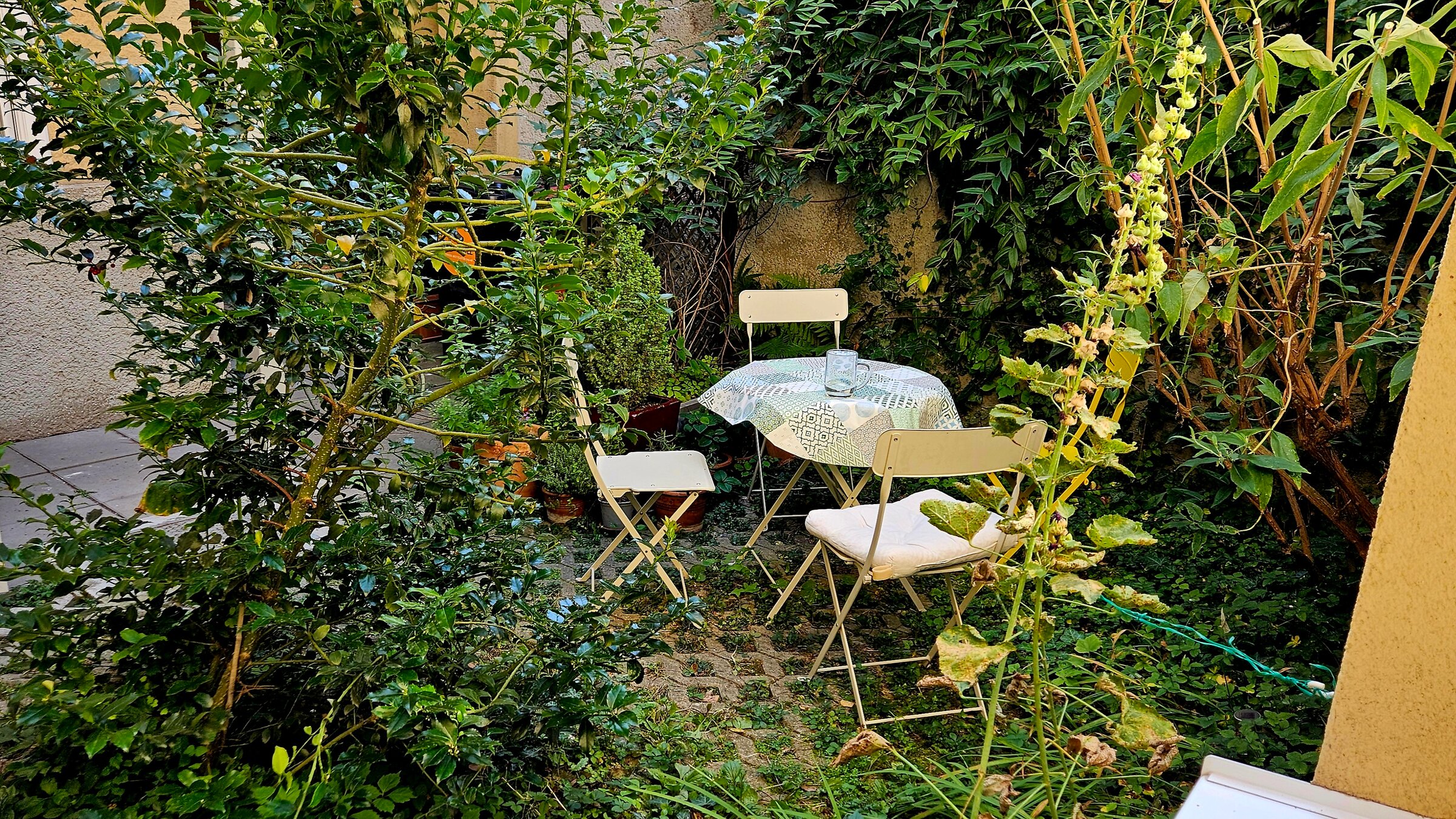 View into the courtyard