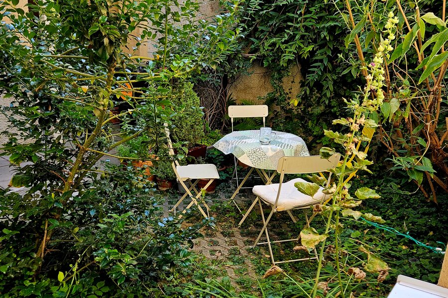 View into the courtyard