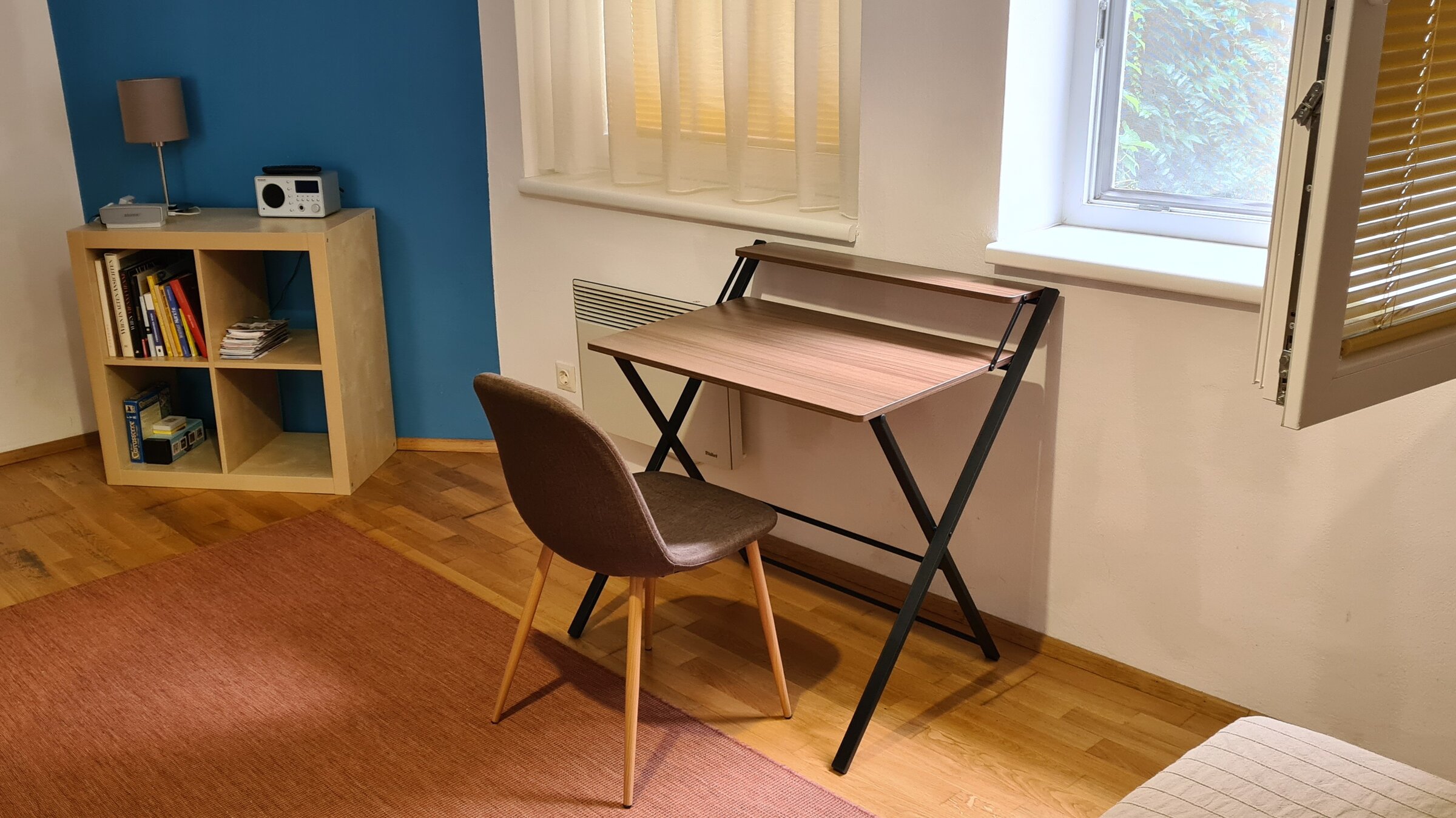 Writing desk in the bedroom