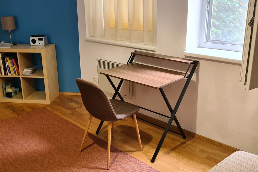 Writing desk in the bedroom