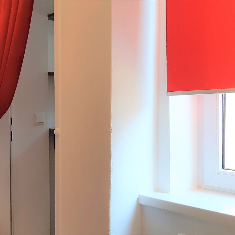 Anteroom with theater curtain