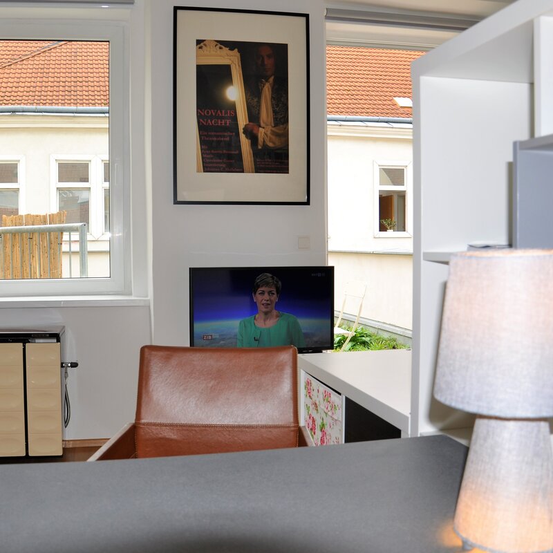 Watching TV from dinette