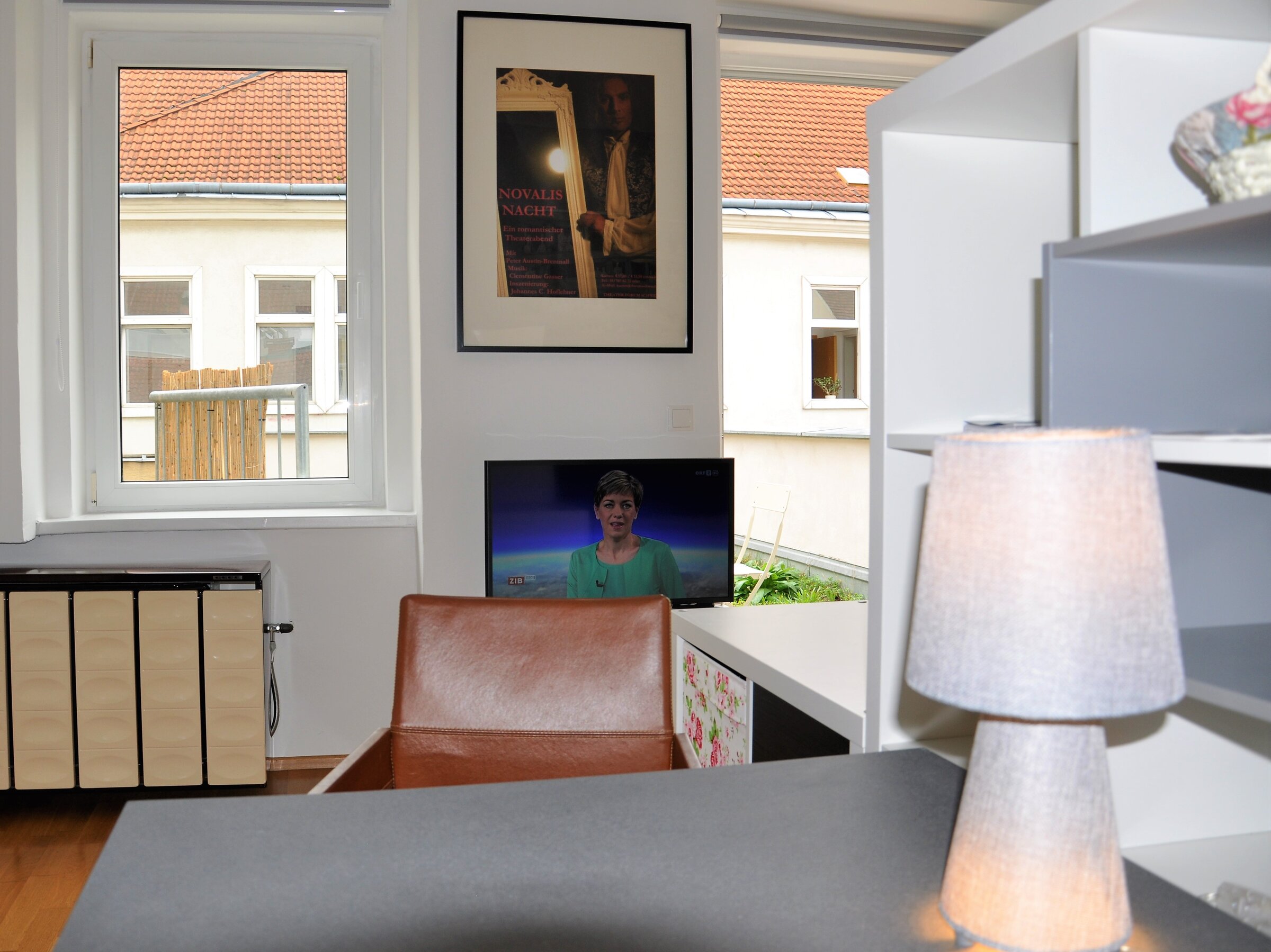 Watching TV from dinette