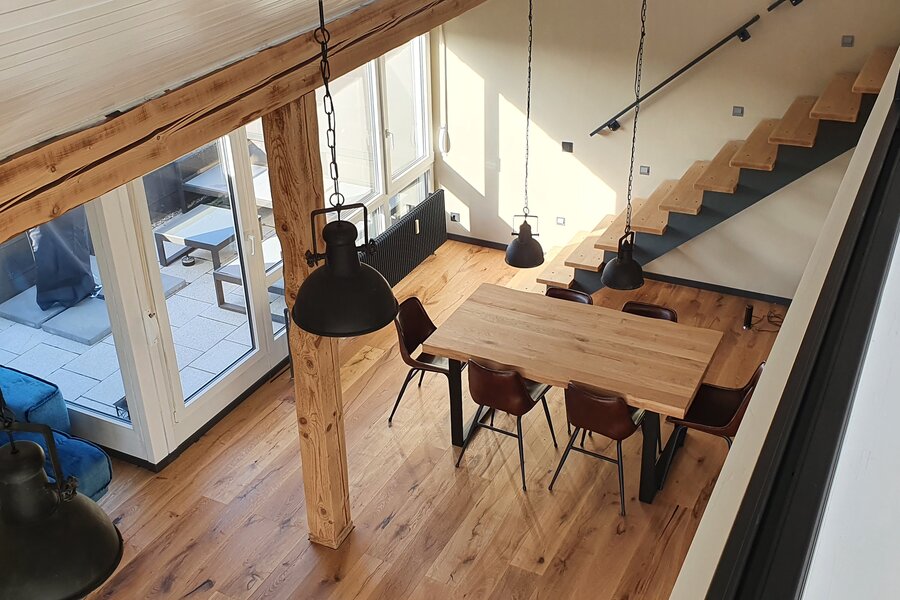 Dining area, loggia,Sofa from above