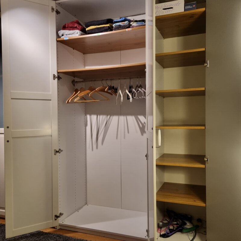 Part of the wardrobe for the tenants