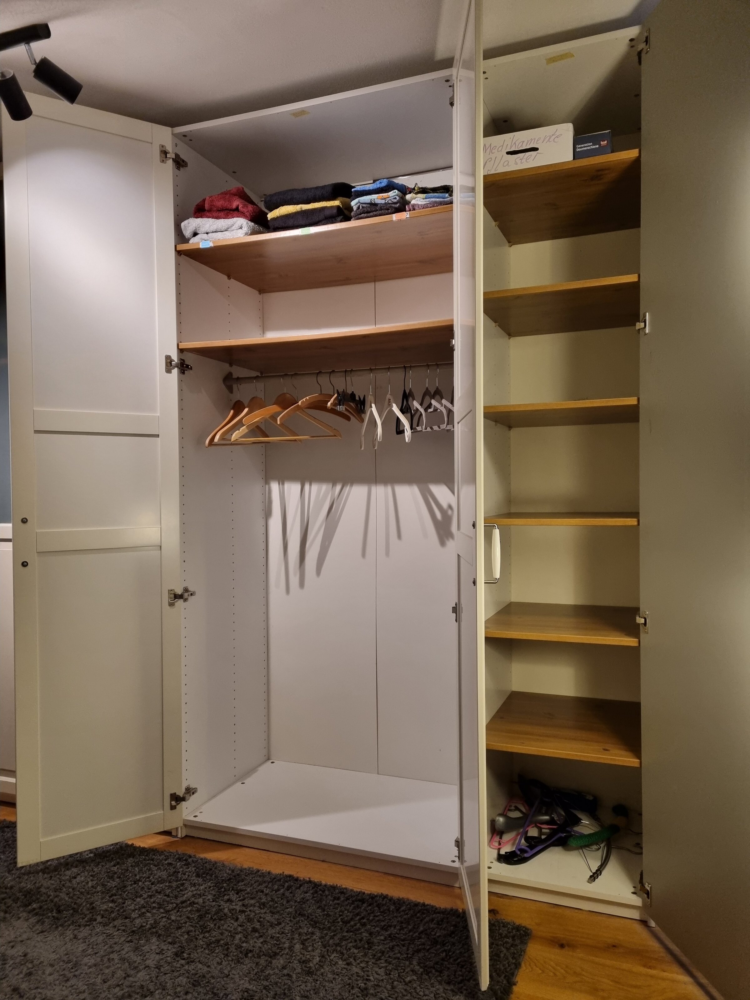 Part of the wardrobe for the tenants