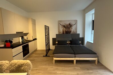 Möbliertes 1-Zimmer Apartment mit Küchenzeile & Doppelbett – Kurzzeitmiete Wien, Wohnen auf Zeit 1–6 Monate