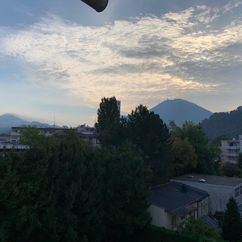 The view from the balcony 