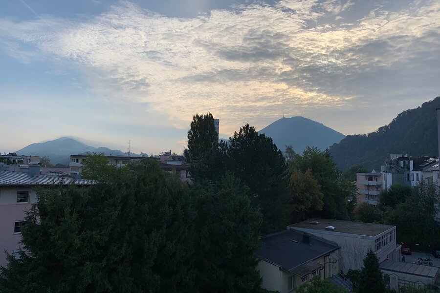 The view from the balcony 