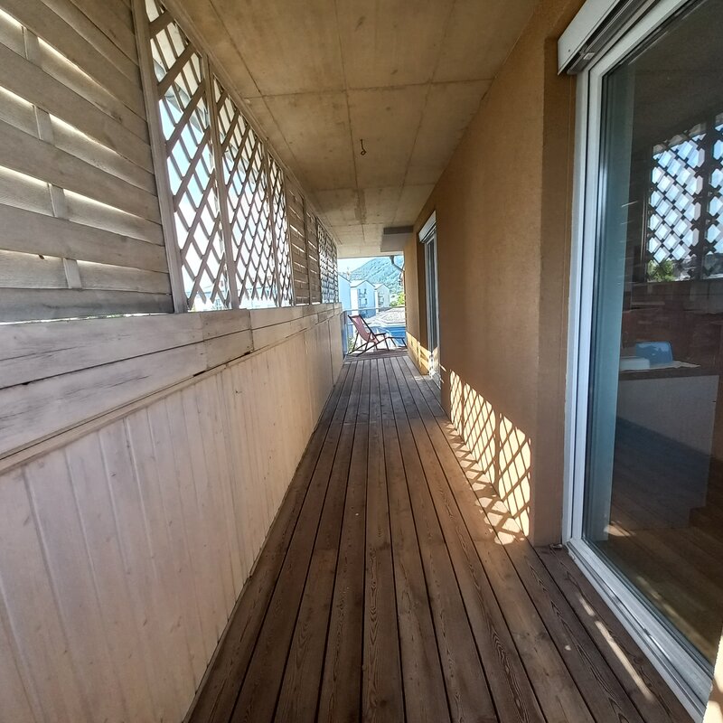 Südseite des Balkons