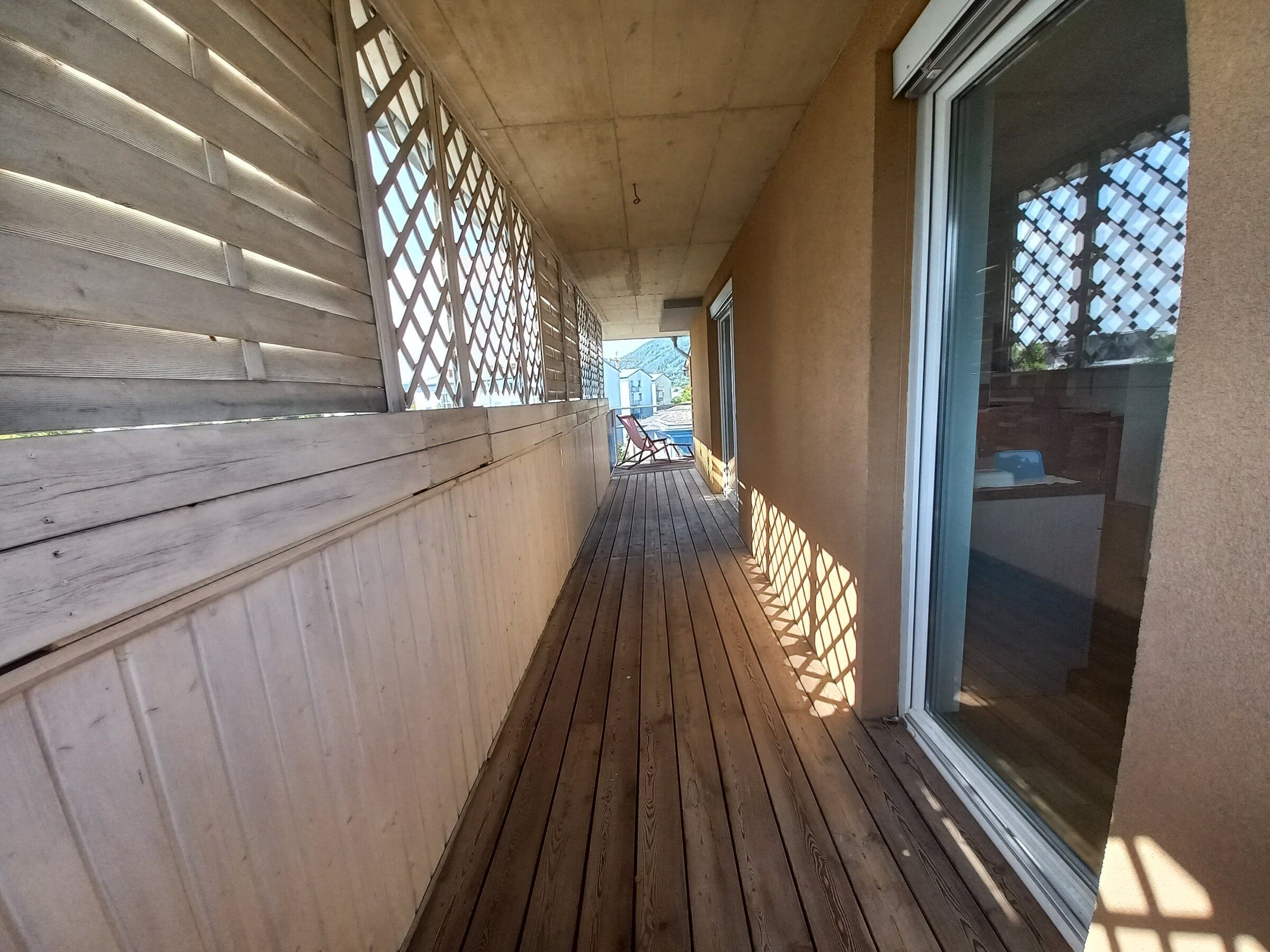 Südseite des Balkons