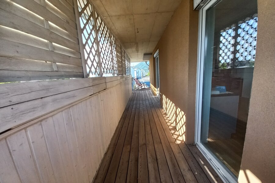 Südseite des Balkons