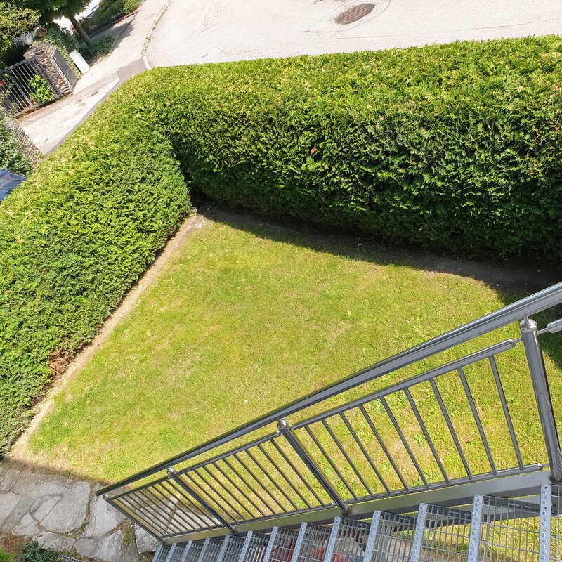 Garten vom Balkon aus