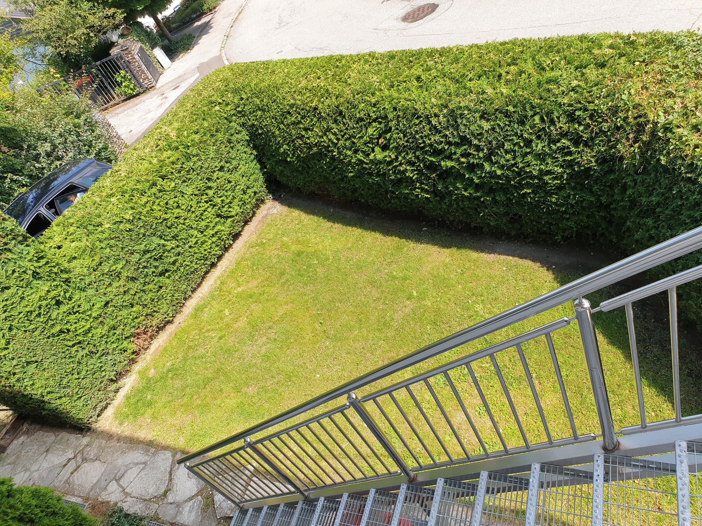 Garten vom Balkon aus