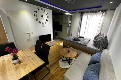 Furnished 1-room apartment with sleeping area & lounge – short-term rental Salzburg, temporary housing 1 to 6 months