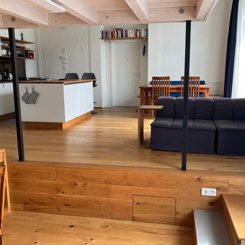 Blick vom Arbeitsbereich