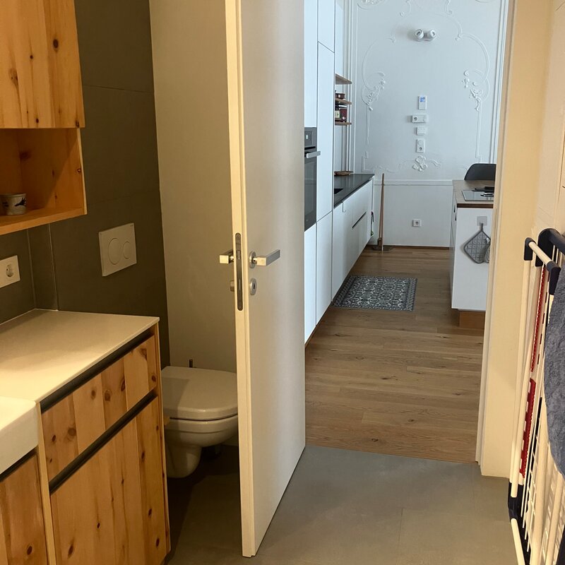 Blick vom Badezimmer