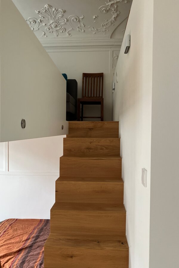 Stairs to the gallery