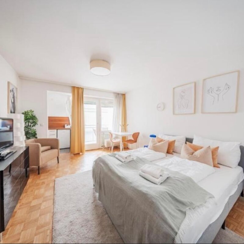 Helles 1-Zimmer Apartment mit Balkon & moderner Ausstattung – Kurzzeitmiete & Wohnen auf Zeit für 1 bis 6 Monate in Wien
