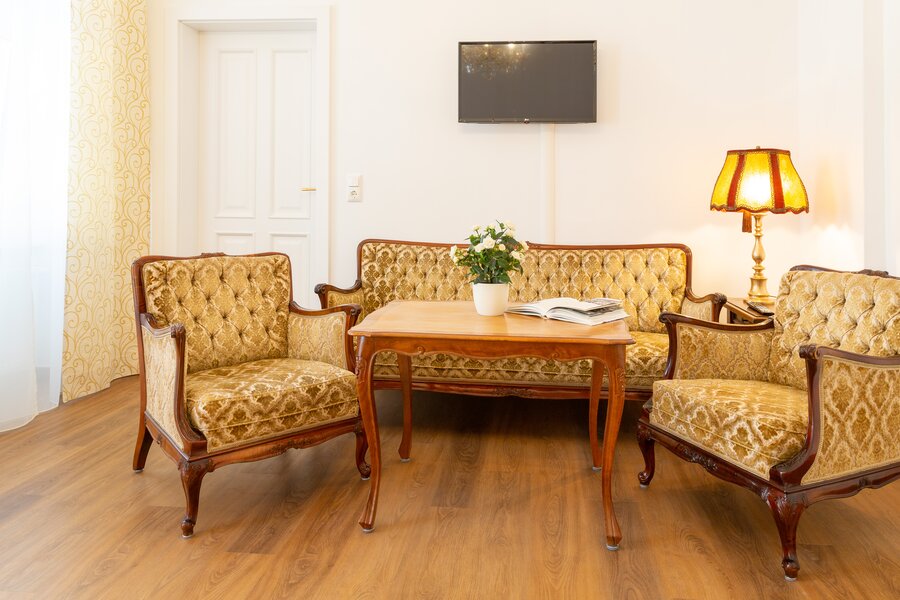 Wohnzimmer mit Smart TV | © Heritage Boutique Apartments Bad Ischl