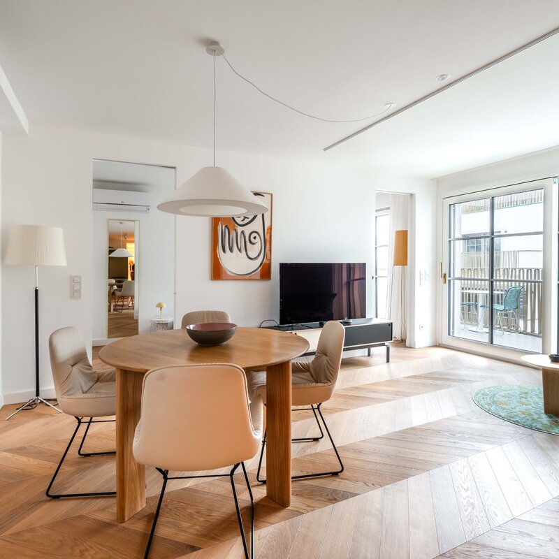 Offener Wohnbereich mit Küche