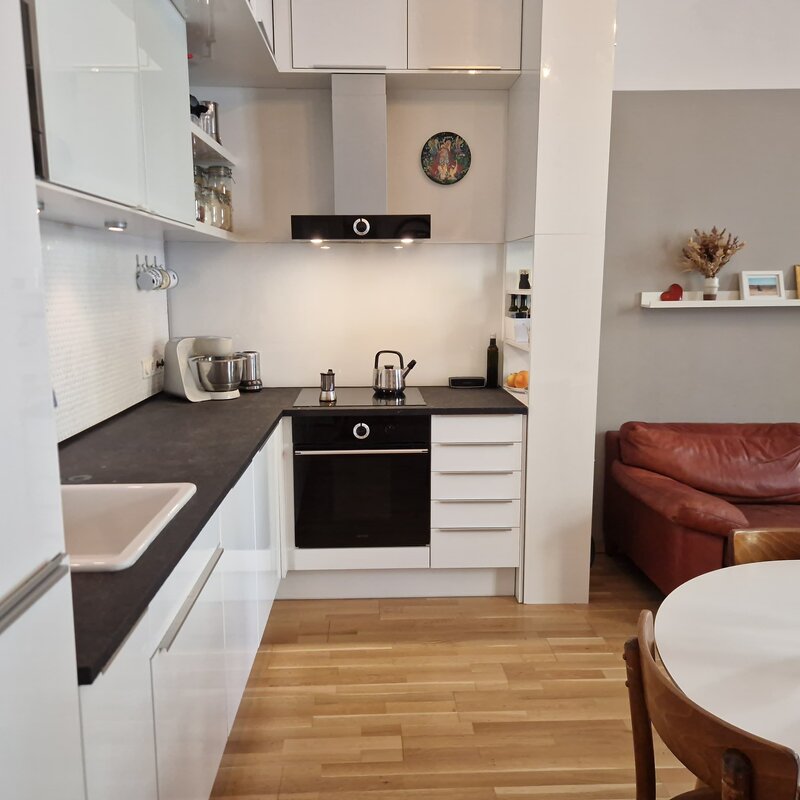 Bright 3-room apartment with open kitchen – short-term rental & temporary housing for 1 to 6 months in Vienna
