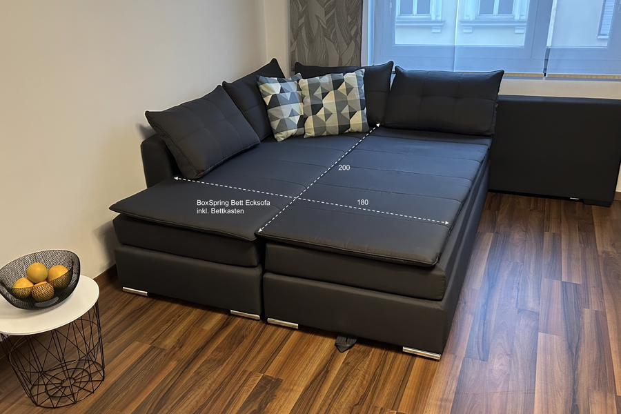 BoxSpring Bett Ecksofa inkl. Bettkasten
