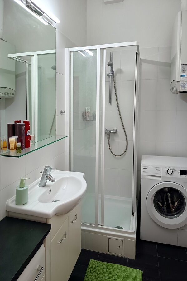 Shower, washing machine