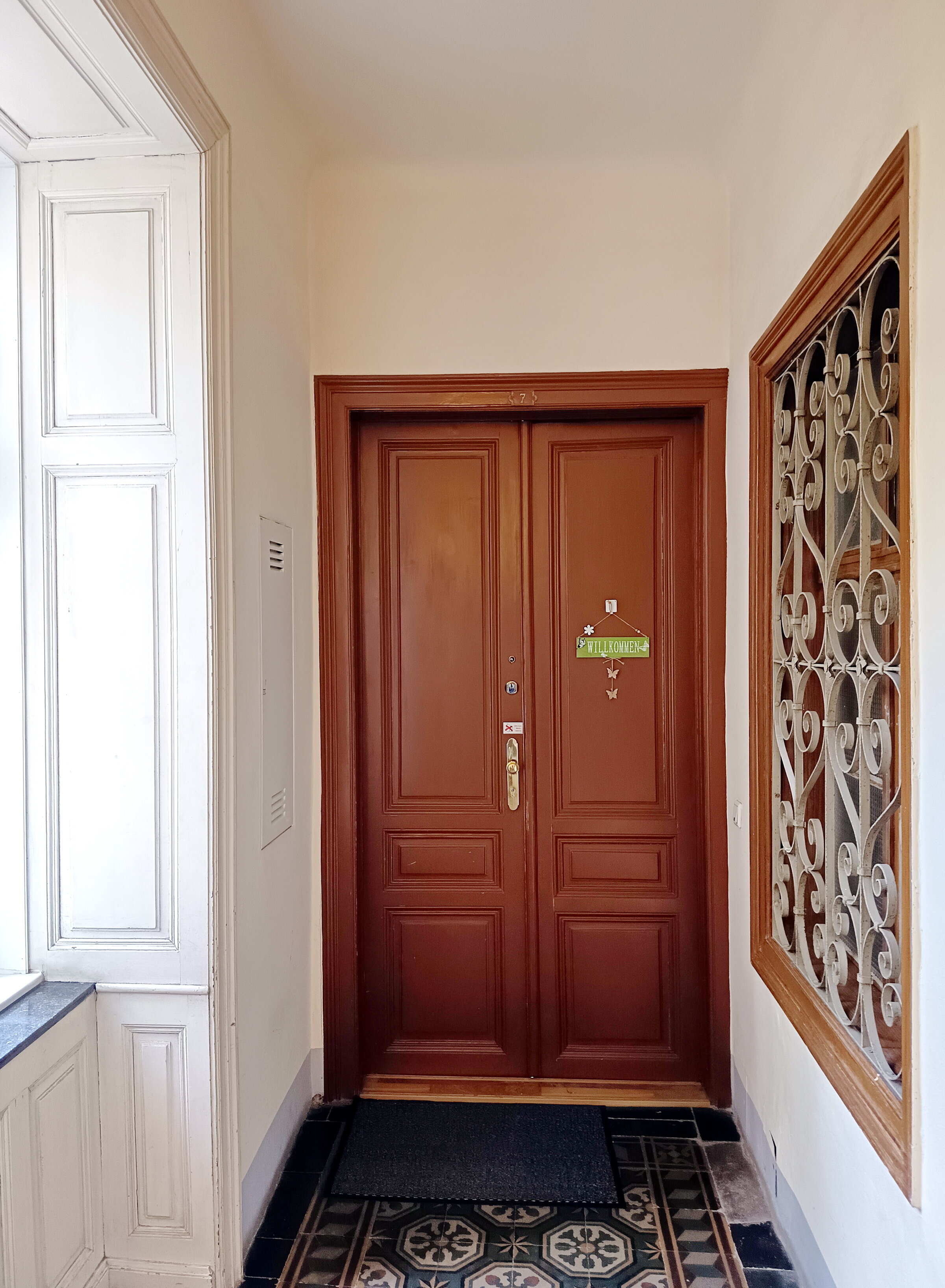 classical Viennese apartment door
