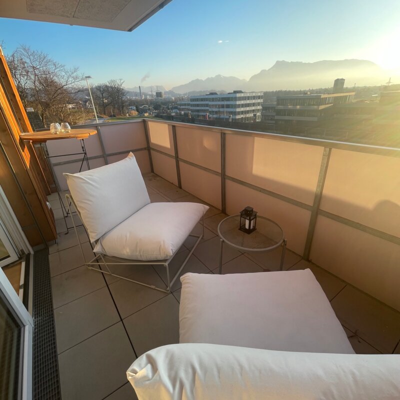 Balcony with view at the fortress