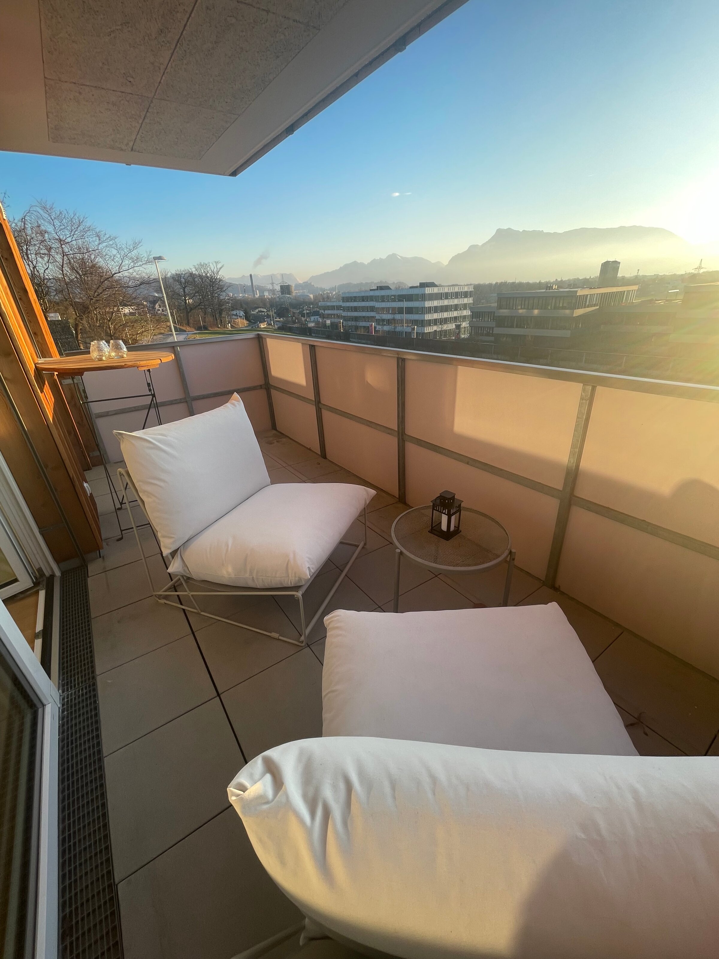 Balcony with view at the fortress