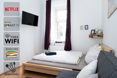 Furnished 2-room apartment with Smart TV & Netflix – short-term rental & temporary housing for 1 to 6 months in Graz