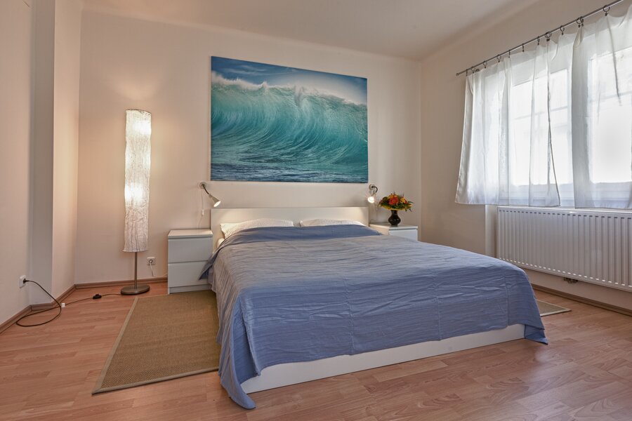 double bed in sleepingroom 1