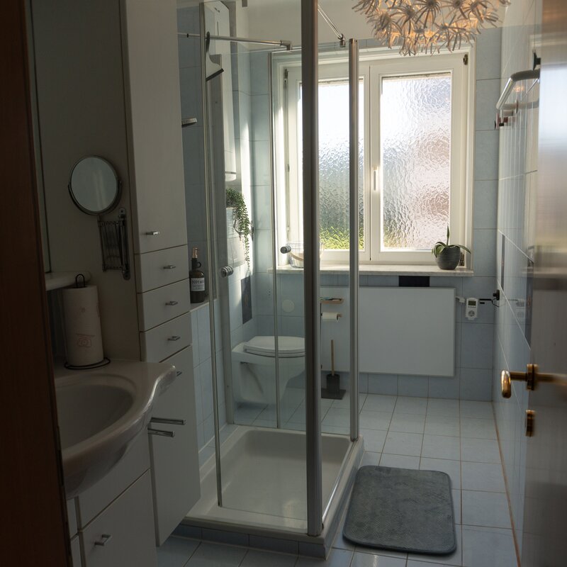 Bathroom with shower and toilet  